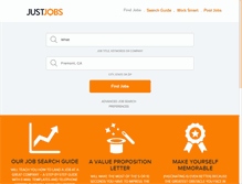 Tablet Screenshot of justjobs.com